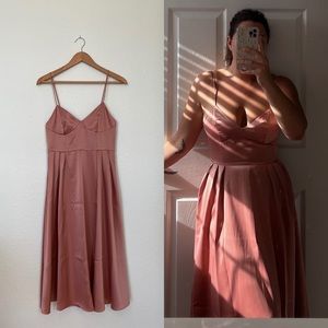Satin-look Midi Dress